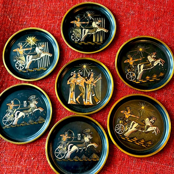 Vintage Egyptian wall plates OOAK